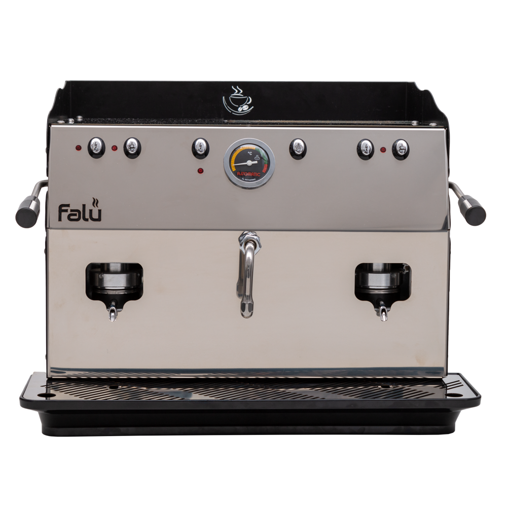 Falu - doppio braccio inox liscio-1