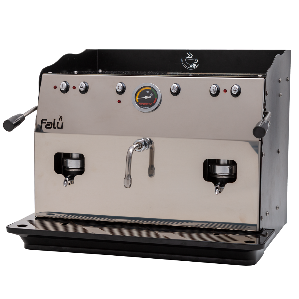 Falu - doppio braccio inox liscio-2