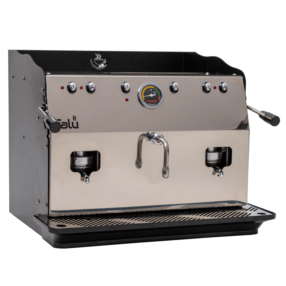 Falu - doppio braccio inox liscio-3